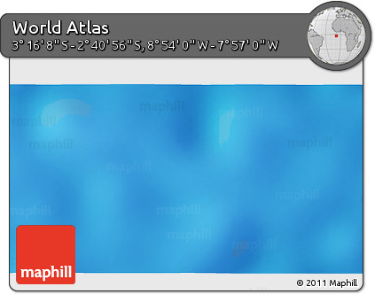 Physical 3D Map of the Area around 2° 58' 32" S, 8° 25' 30" W