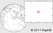 Blank Location Map of the area around 2° 58' 32" S, 90° 10' 30" E