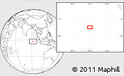 Blank Location Map of the area around 2° 58' 32" S, 91° 52' 30" E