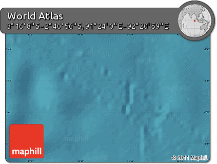 Satellite Map of the Area around 2° 58' 32" S, 91° 52' 30" E