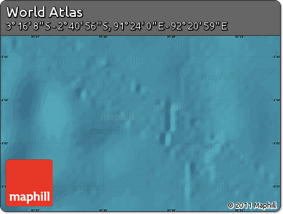 Satellite Map of the Area around 2° 58' 32" S, 91° 52' 30" E