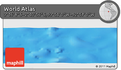 Shaded Relief Panoramic Map of the Area around 2° 58' 32" S, 93° 25' 30" W