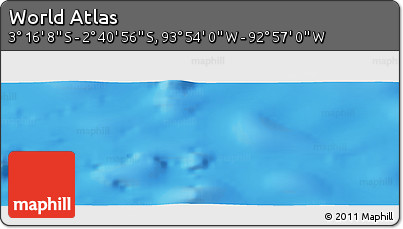 Shaded Relief Panoramic Map of the Area around 2° 58' 32" S, 93° 25' 30" W