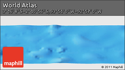 Shaded Relief Panoramic Map of the Area around 2° 58' 32" S, 93° 25' 30" W