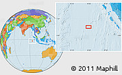 Political Location Map of the area around 2° 58' 32" S, 94° 25' 30" E
