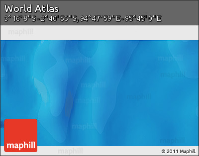 Political 3D Map of the Area around 2° 58' 32" S, 95° 16' 30" E
