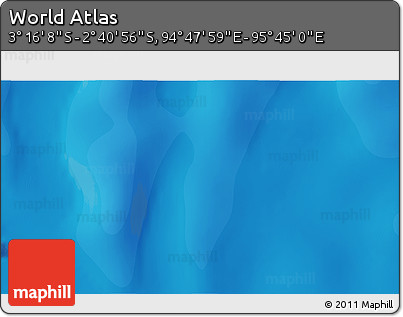 Political 3D Map of the Area around 2° 58' 32" S, 95° 16' 30" E