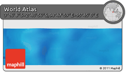 Shaded Relief Panoramic Map of the Area around 2° 58' 32" S, 95° 16' 30" E