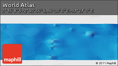 Political Panoramic Map of the Area around 2° 58' 32" S, 96° 58' 29" E