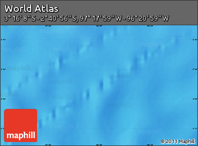 Physical Map of the Area around 2° 58' 32" S, 96° 49' 29" W