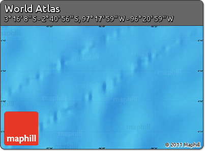 Physical Map of the Area around 2° 58' 32" S, 96° 49' 29" W
