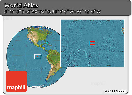 Satellite Location Map of the Area around 2° 58' 32" S, 97° 40' 30" W
