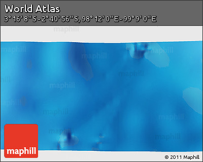 Physical 3D Map of the Area around 2° 58' 32" S, 98° 40' 30" E