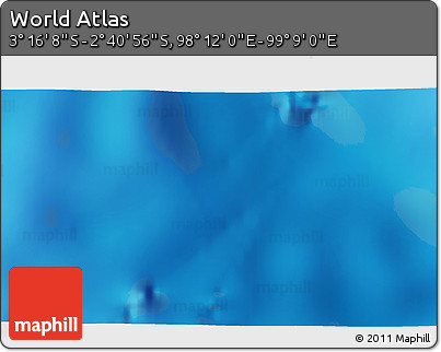 Physical 3D Map of the Area around 2° 58' 32" S, 98° 40' 30" E