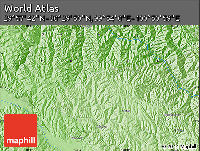 Political Map of the Area around 30° 13' 46" N, 100° 22' 30" E