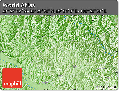Political Map of the Area around 30° 13' 46" N, 100° 22' 30" E