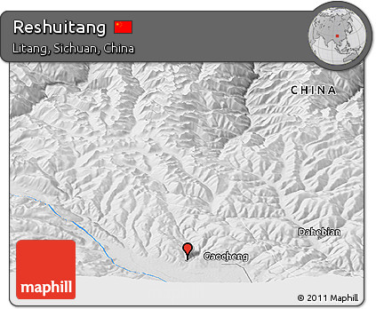 Physical Panoramic Map of Reshuitang