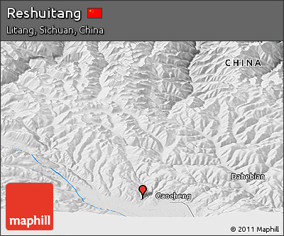 Physical Panoramic Map of Reshuitang