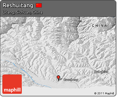 Physical Panoramic Map of Reshuitang