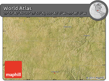 Satellite Map of the Area around 30° 13' 46" N, 100° 13' 29" W