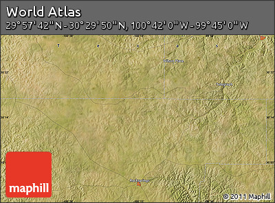 Satellite Map of the Area around 30° 13' 46" N, 100° 13' 29" W