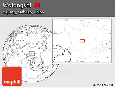 Blank Location Map of Wolongshi