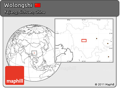 Blank Location Map of Wolongshi