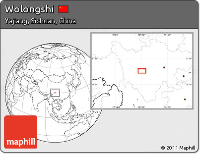 Blank Location Map of Wolongshi