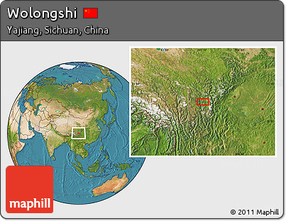 Satellite Location Map of Wolongshi