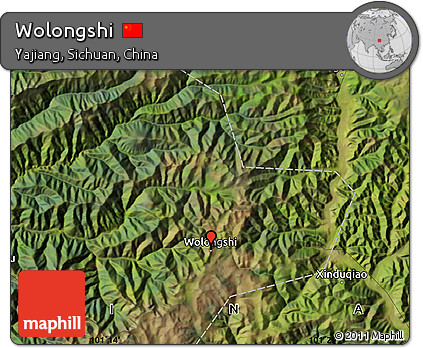 Satellite Map of Wolongshi