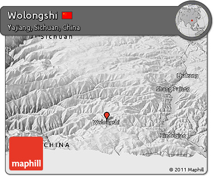 Physical Panoramic Map of Wolongshi