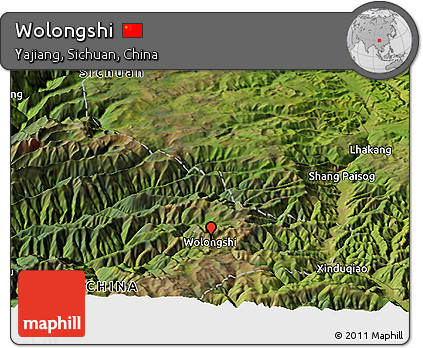 Satellite Panoramic Map of Wolongshi