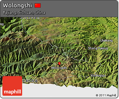 Satellite Panoramic Map of Wolongshi