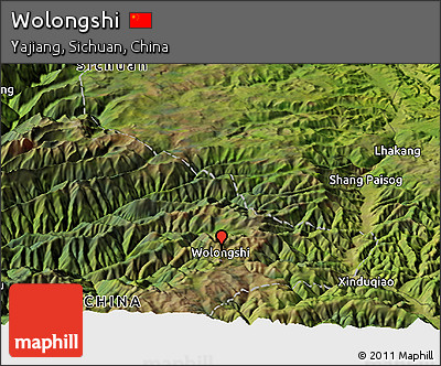 Satellite Panoramic Map of Wolongshi
