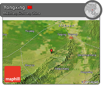 Satellite 3D Map of Yongxing