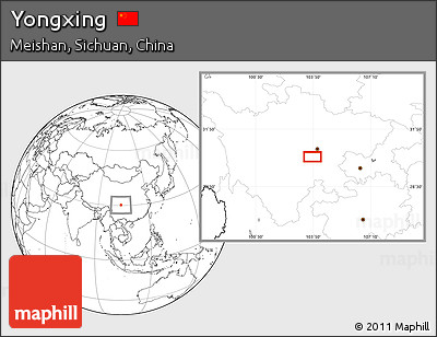 Blank Location Map of Yongxing