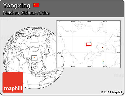 Blank Location Map of Yongxing