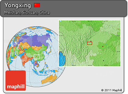 Political Location Map of Yongxing