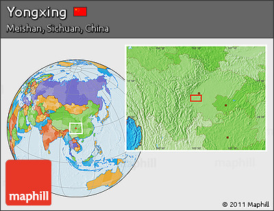 Political Location Map of Yongxing