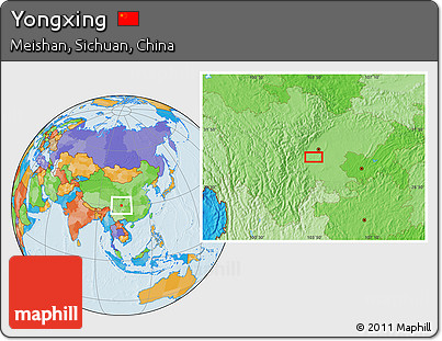 Political Location Map of Yongxing