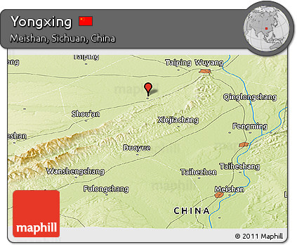 Physical Panoramic Map of Yongxing