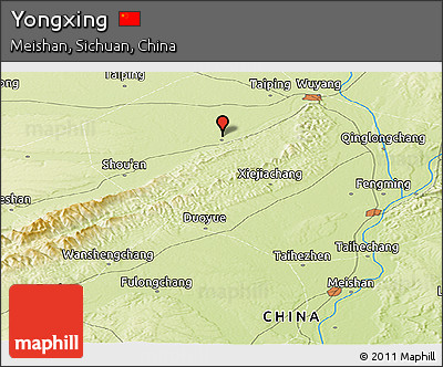 Physical Panoramic Map of Yongxing