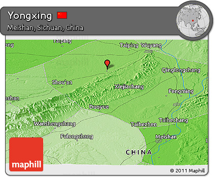 Political Panoramic Map of Yongxing