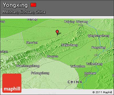Political Panoramic Map of Yongxing