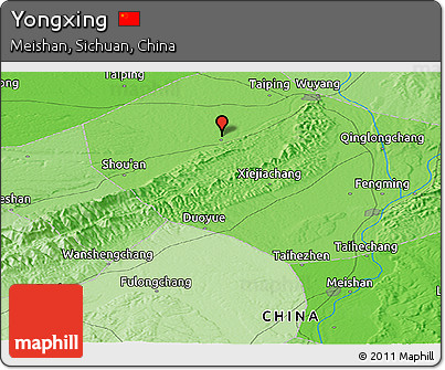 Political Panoramic Map of Yongxing