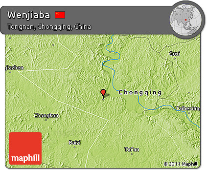Physical 3D Map of Wenjiaba