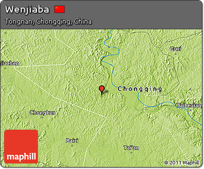 Physical 3D Map of Wenjiaba