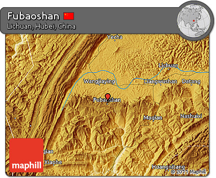 Physical 3D Map of Fubaoshan