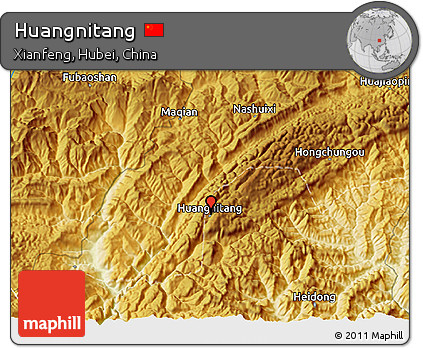 Physical 3D Map of Huangnitang