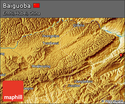 Physical 3D Map of Baiguoba
